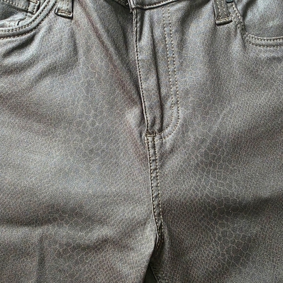 KUT From The Kloth Mia Toothpick Skinny Snake Print Pants, Brown, Size 12 - Picture 4 of 11